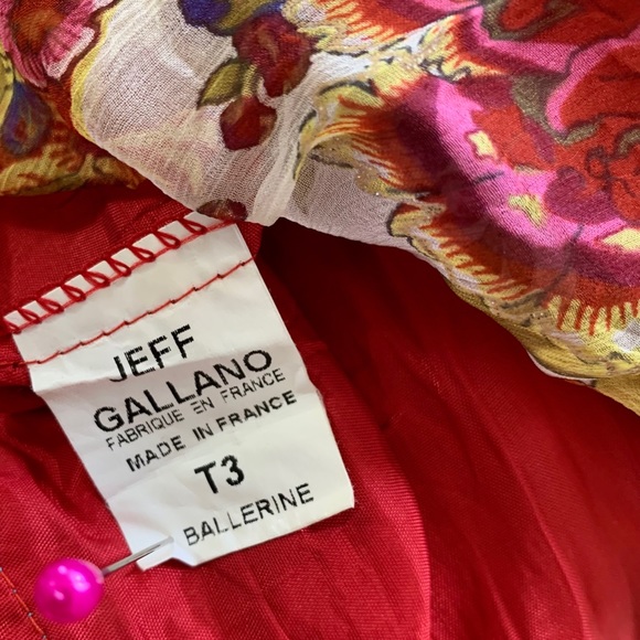 GEFF GALLANO SILK LACE FLORAL SPRING MAXI SKIRT - Picture 3 of 14